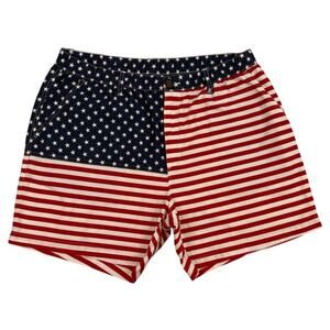 Chubbies Swim Trunks Mens XL 5.5" The Mericas Shorts Stars Stripes American Flag